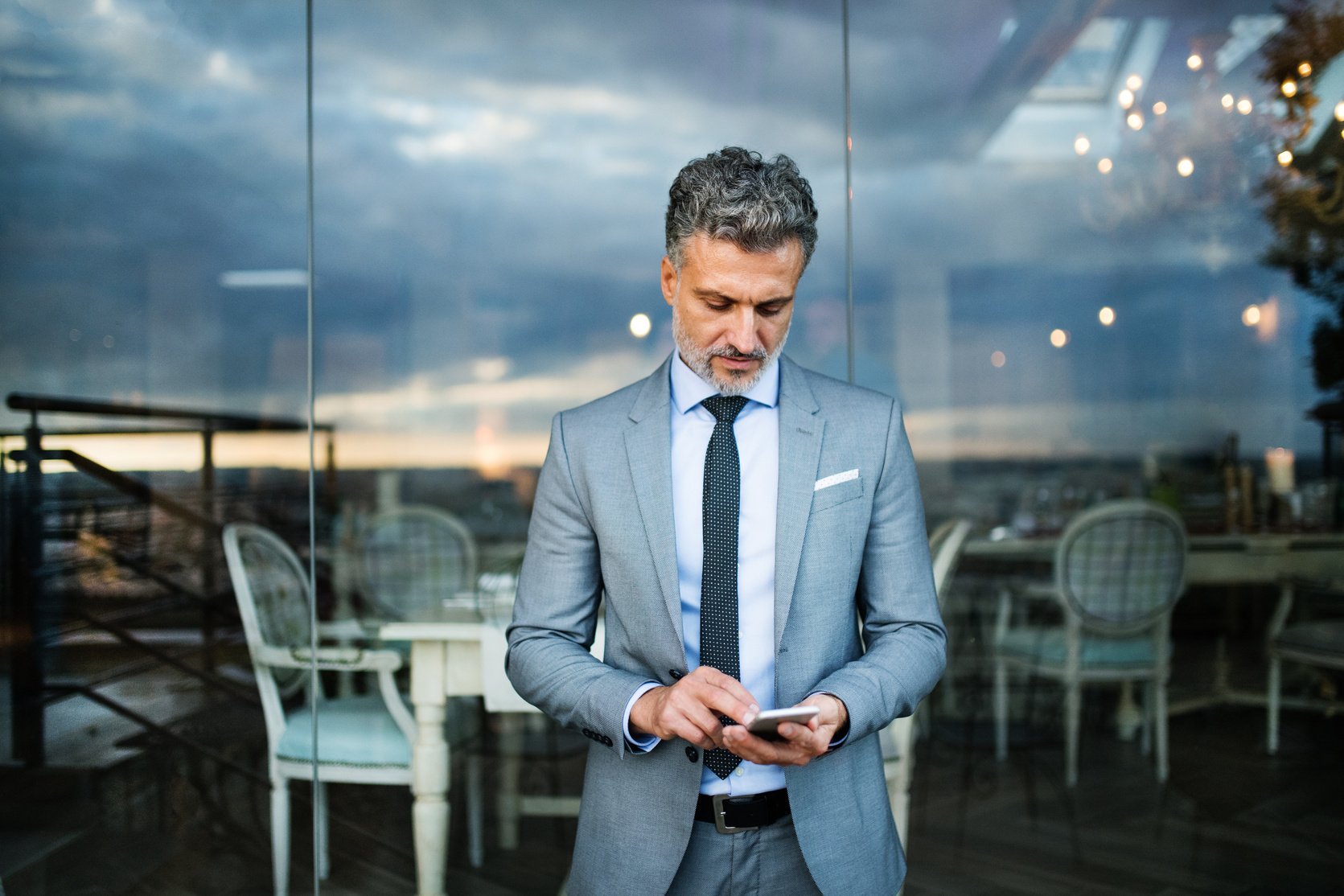 Businessman Using a Smartphone  